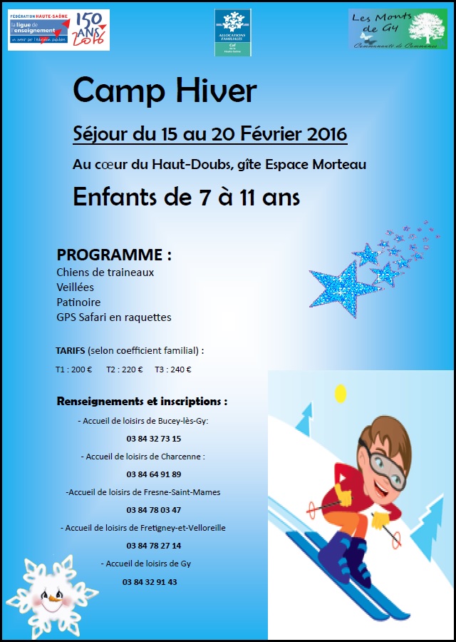 Camp hiver 7 ans